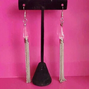 Tassel silver earrings